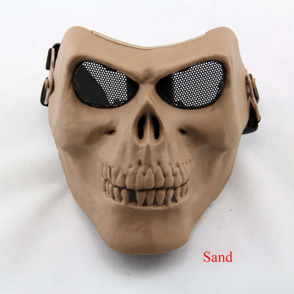 Kitcheniva Super Real Skeleton Half Face Mask Halloween Costume