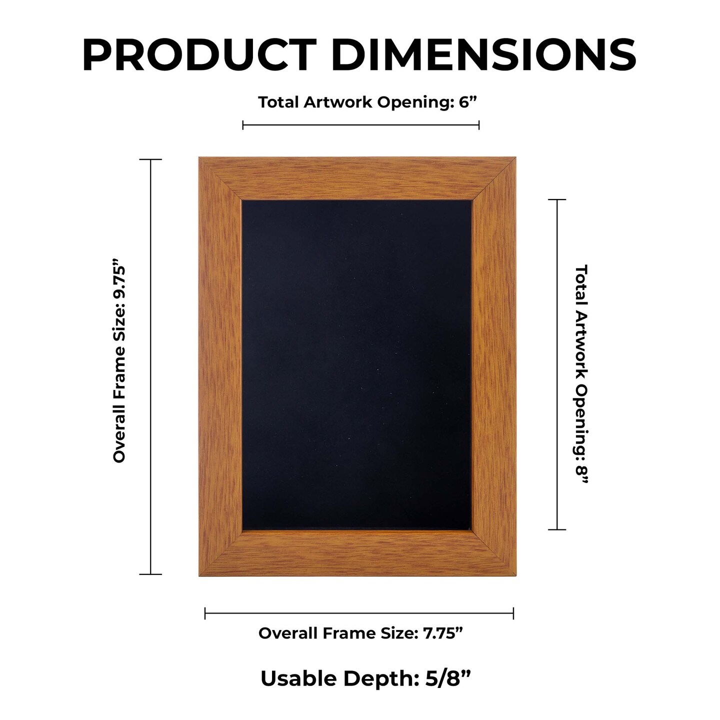 Warm Honey Brown Wood Shadow Box Frame with Acrylic Front - Black Suede Backing, 30 Sizes