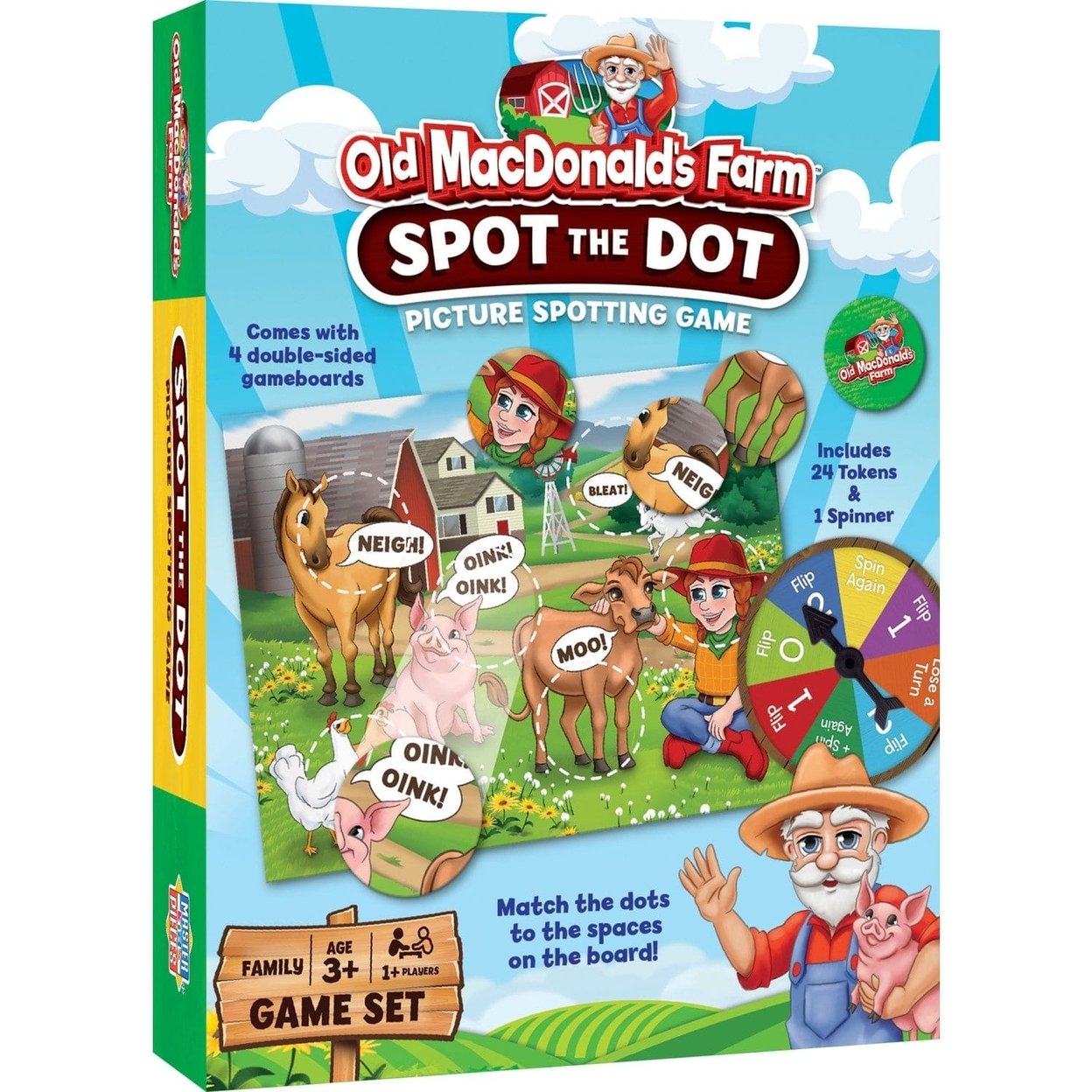 Old Macdonalds Farm Spot The Dot Matching Game For Kids Ages 3 And Up