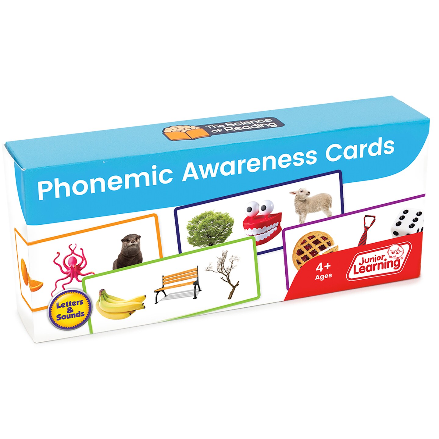 Phonemic Awareness Flashcards: Junior Learning, The Science of Reading Supplementary Resources, Learn phonemes in words, with 89 cards, For ages 4+, Grade Pre-K