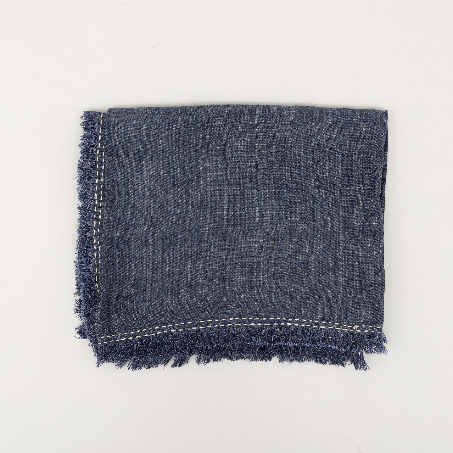 Stonewashed Linen Woven Throw Blanket with Fringe &#x2013;  52&#x22; x 68&#x22;