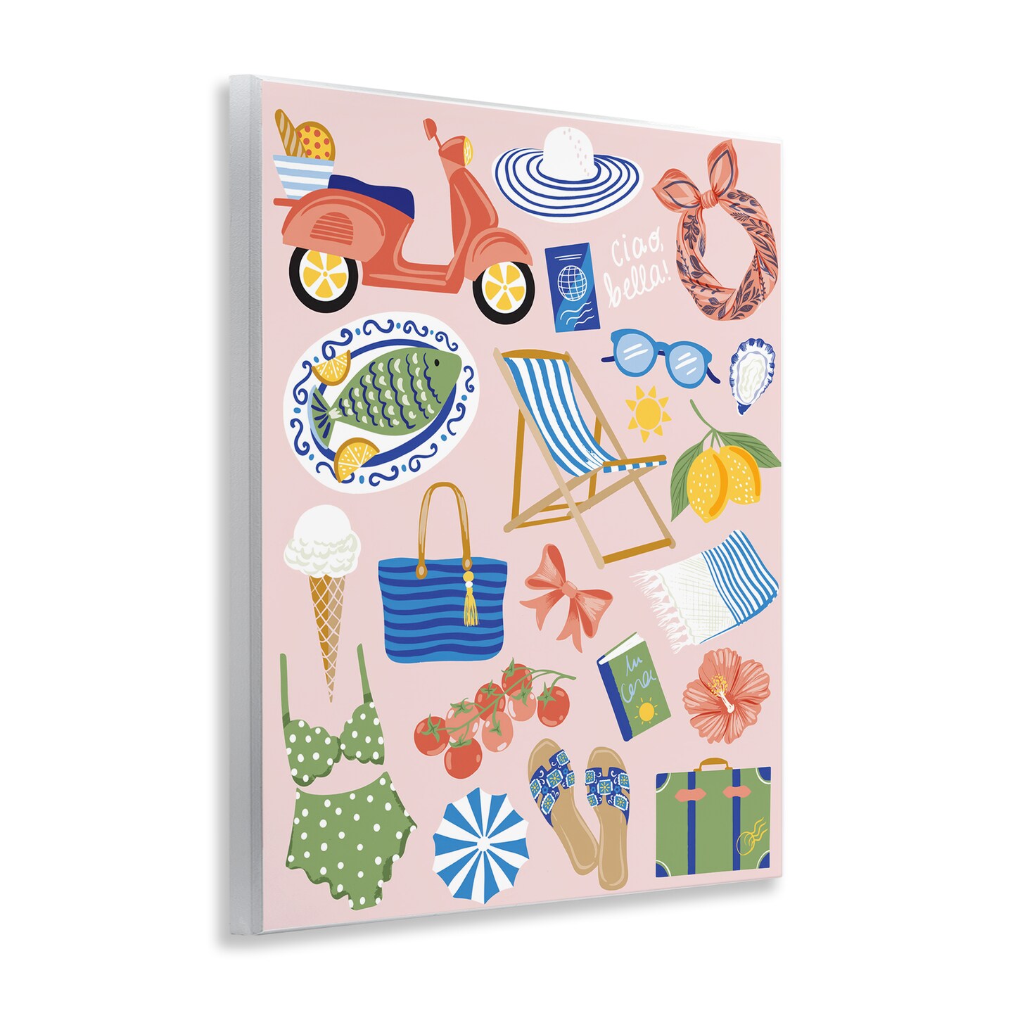 Stupell Industries Mediterranean Coast Necessities Wall Plaque Art Design by Arrolynn Weiderhold