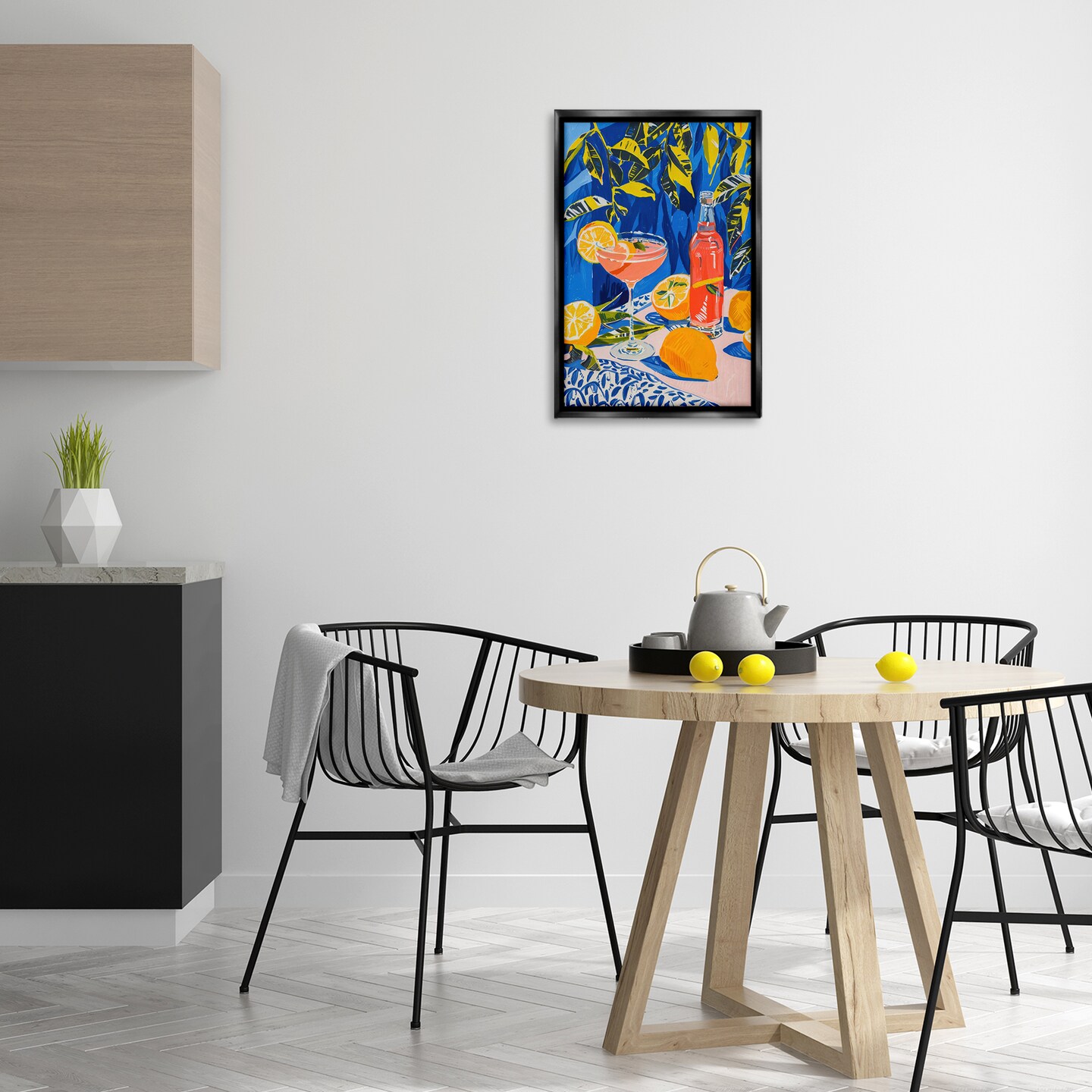 Stupell Industries Citrus Cocktail Still Life Floater Framed Canvas Wall Art Design by LSR Design Studio