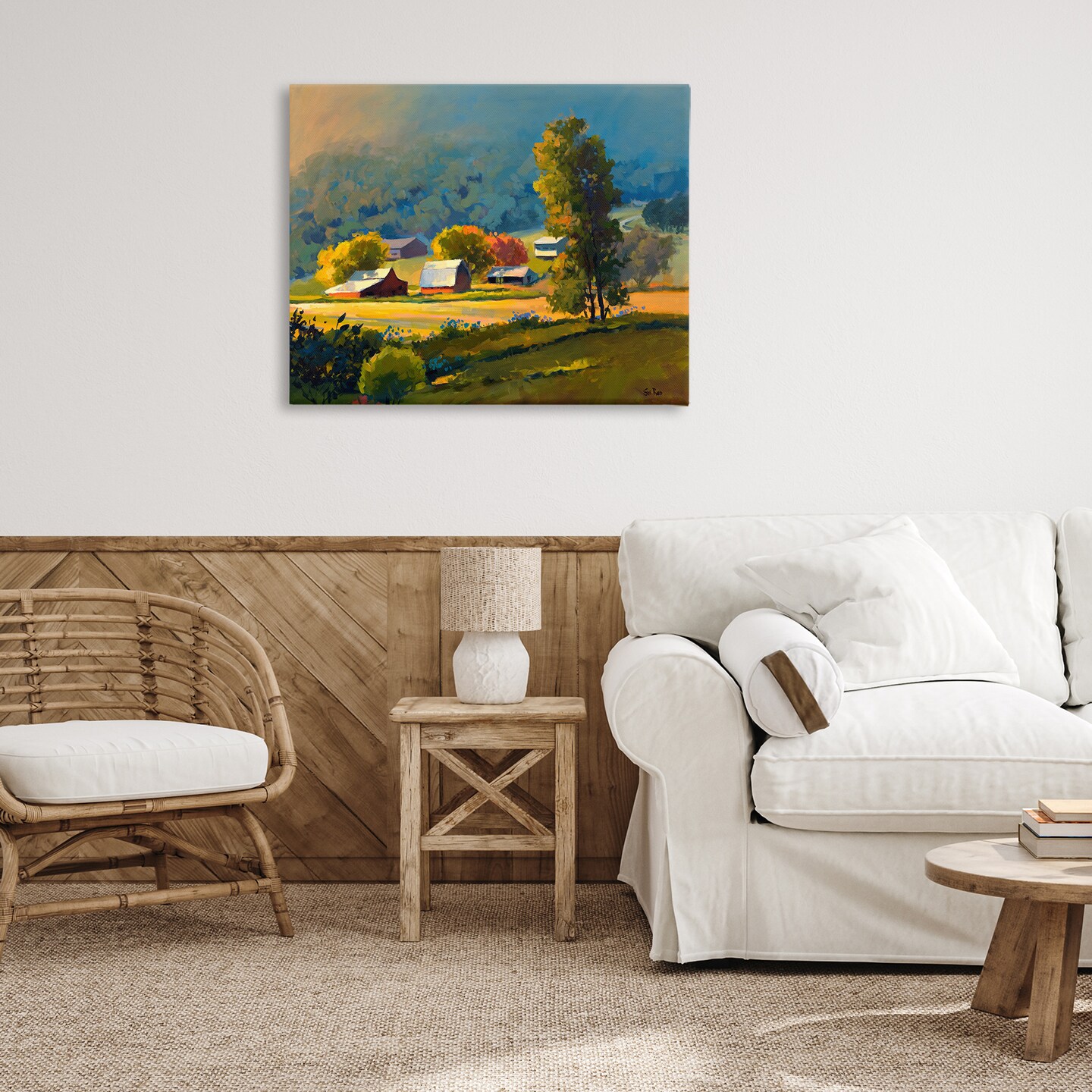 Stupell Industries Early Fall Farmland Canvas Wall Art Design by Sri Rao