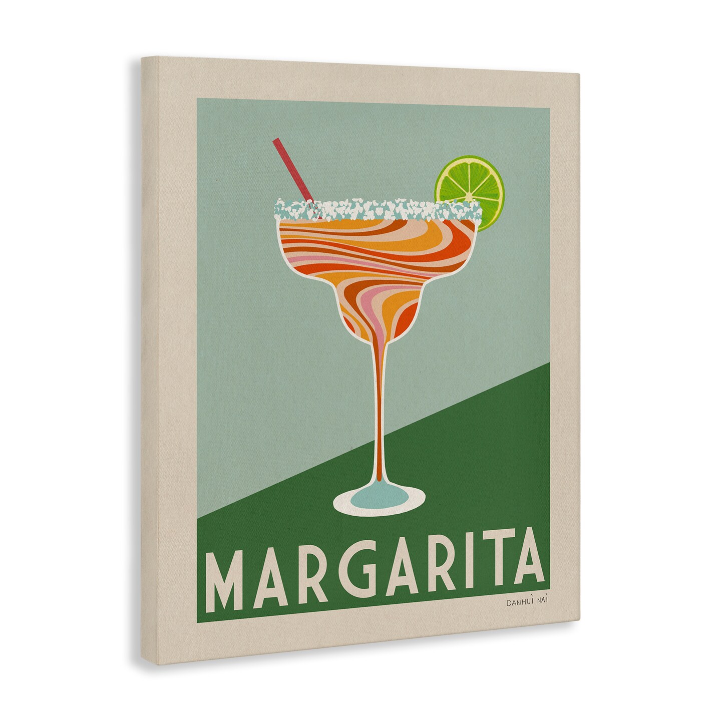 Stupell Industries Retro Swirled Margarita Canvas Wall Art Design by Danhui Nai