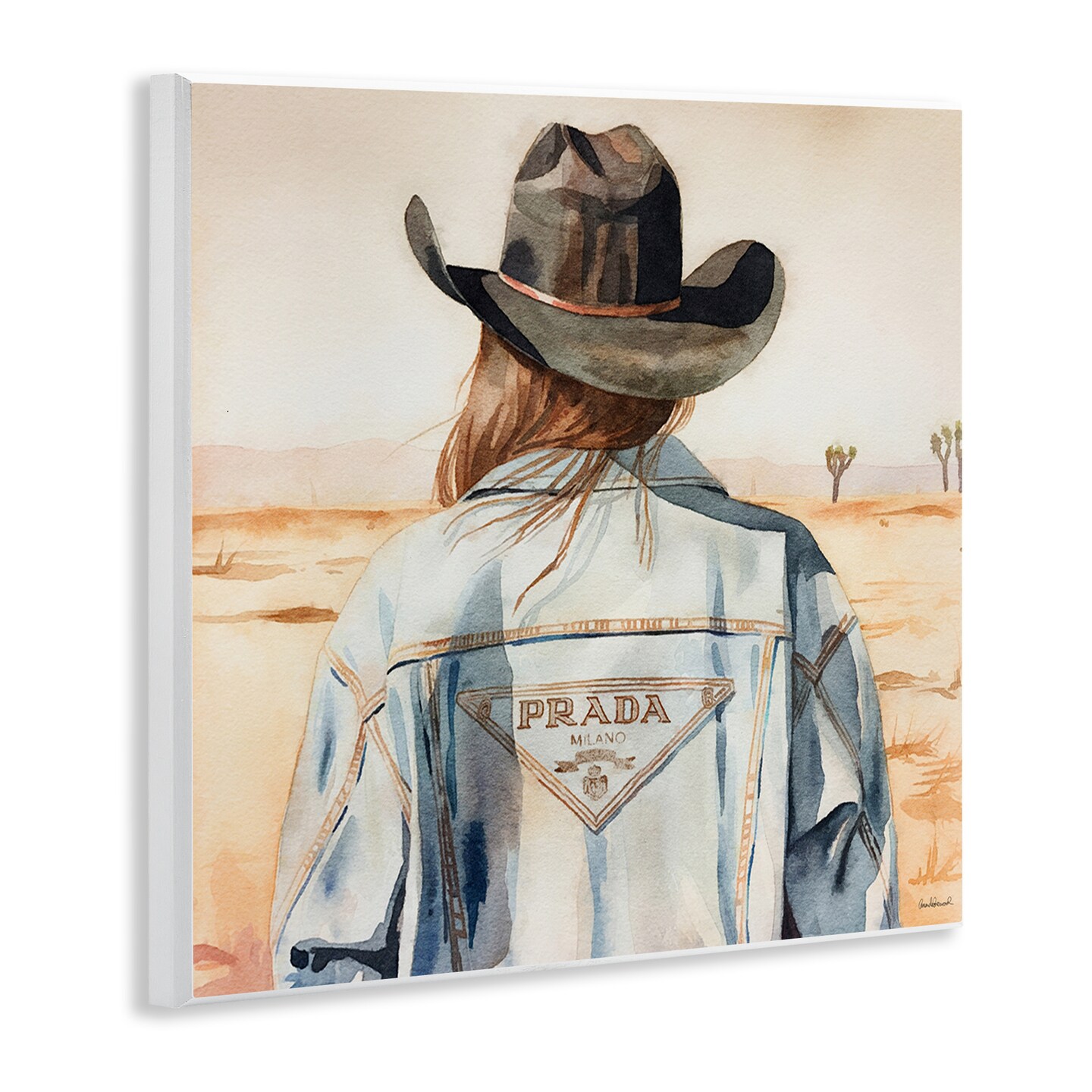 Stupell Industries Glam Desert Cowgirl Wall Plaque Art Design by Amanda Greenwood