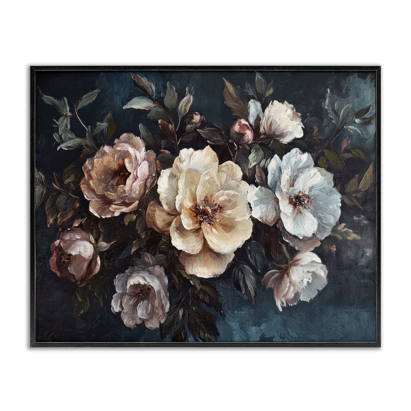 Stupell Industries Bold Vintage Blooms Framed Giclee Wall Art Design by Petal Prints Design