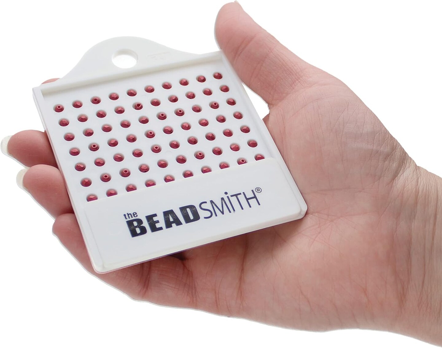 The Beadsmith Bead Counter Set – 4 Trays in Assorted Sizes, for 3-8mm Beads, w/Adjustable Slider for Set Quantities, Use to Count, Sort and Organize Beads and Pills