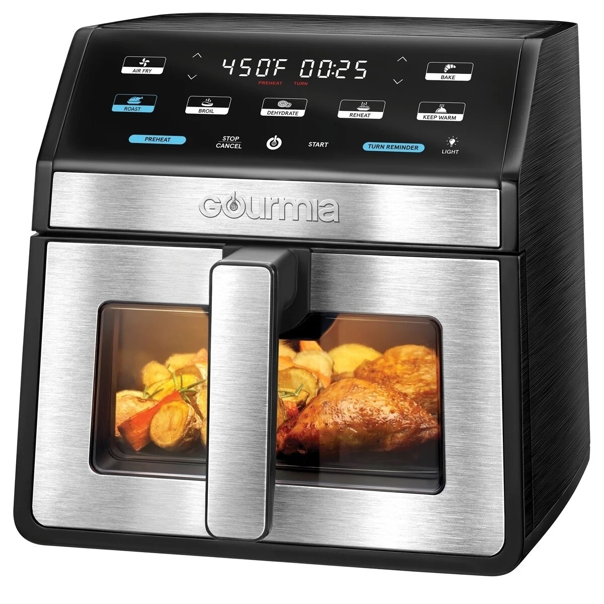 Gourmia 8-Quart Digital Air Fryer With Window And Light