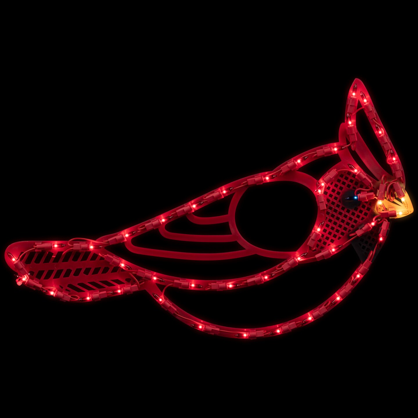 Northlight Lighted Cardinal Bird Christmas Window Silhouette - 12.5" - Red and Yellow Lights