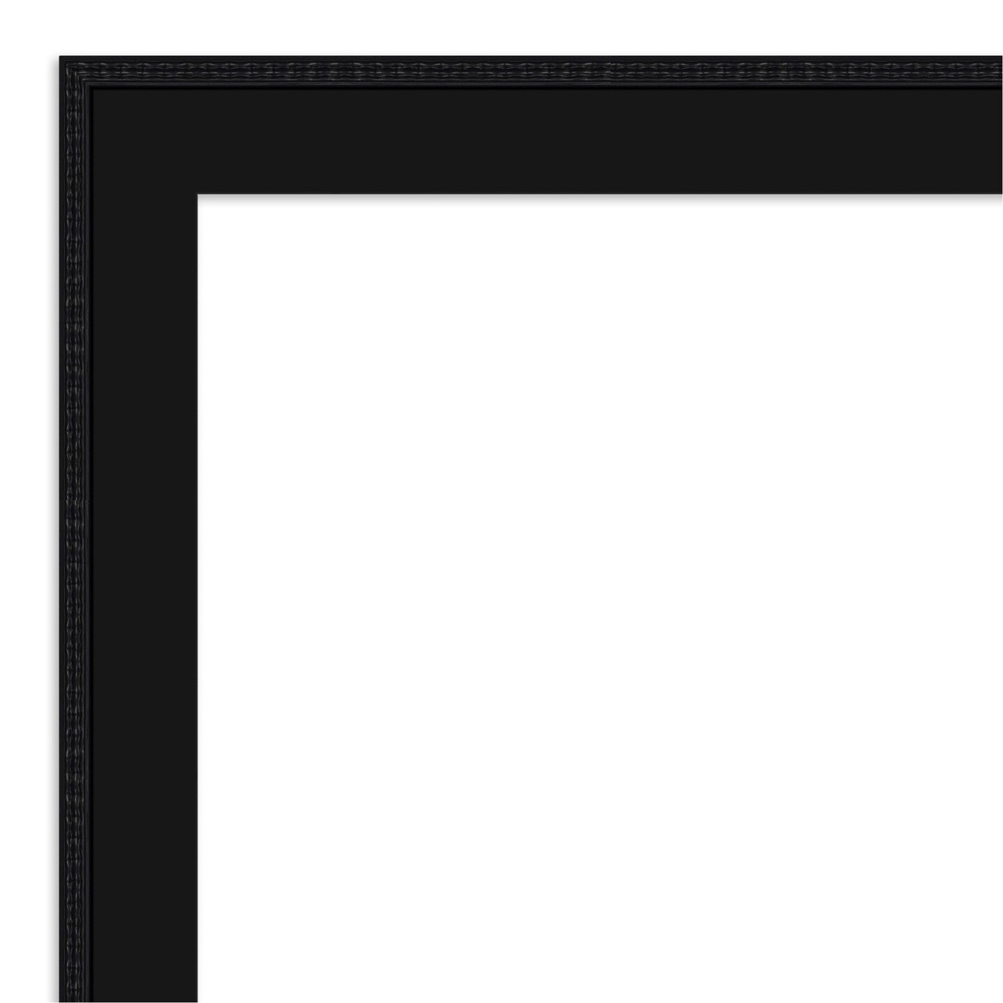 Amanti Art Mirror Makeover Bathroom Mirror Frame Border Kit - Fully Assembled Peel and Stick Frame - Mirror NOT Included - Avon Black Trim