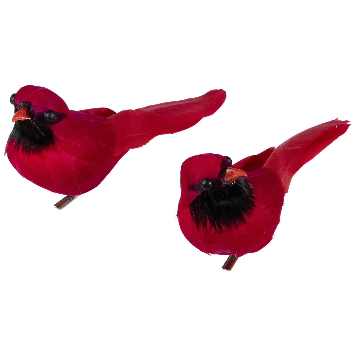 Northlight Cardinal Birds Clip-On Christmas Ornaments - 6&#x22; - Red - Set of 2