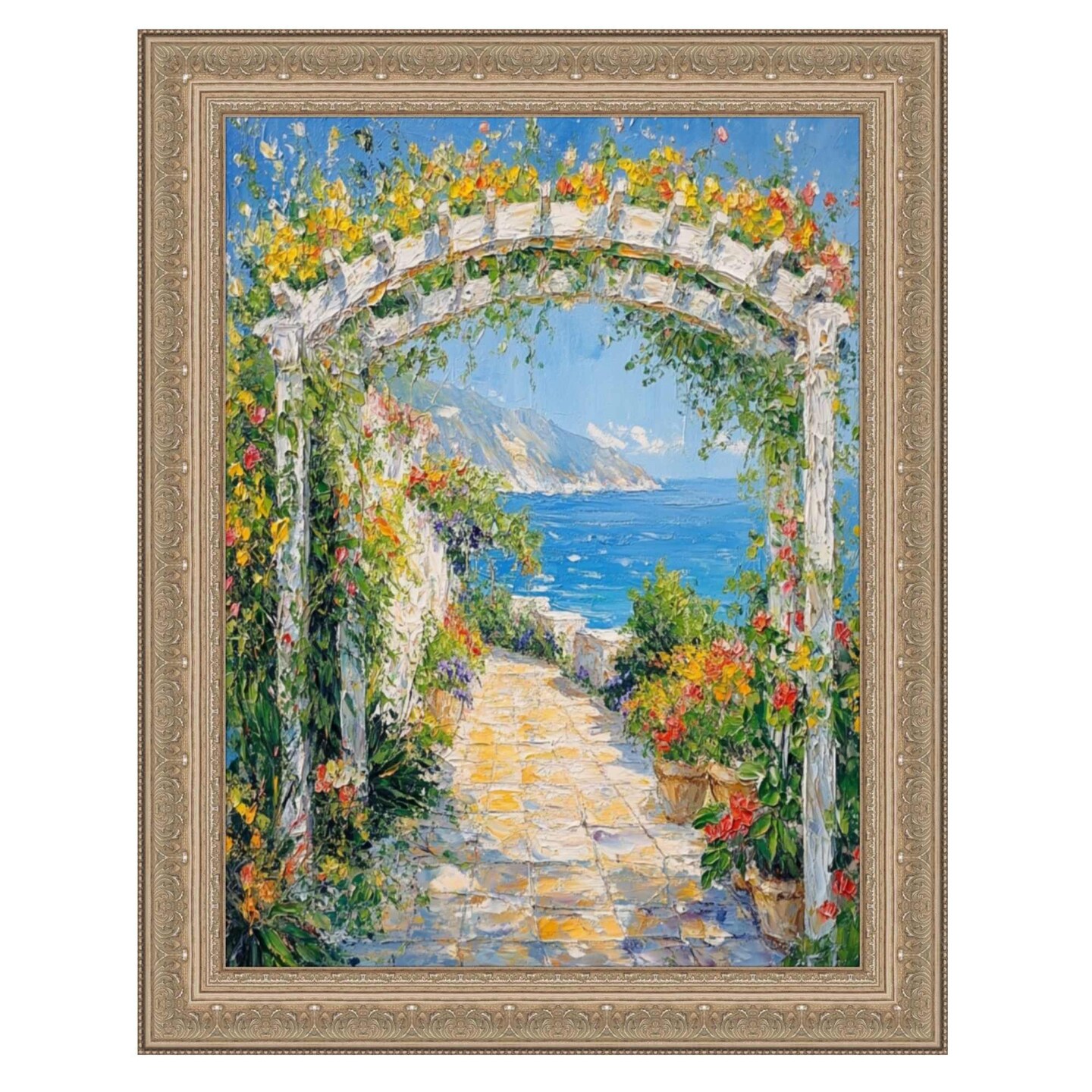 French Silver Leaf Ornate Picture Frame 11x17 frame