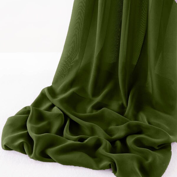 1 Yard Wool Dobby Chiffon Fabric Sheer Lightweight Draping Wedding Party Backdrops 58" Width