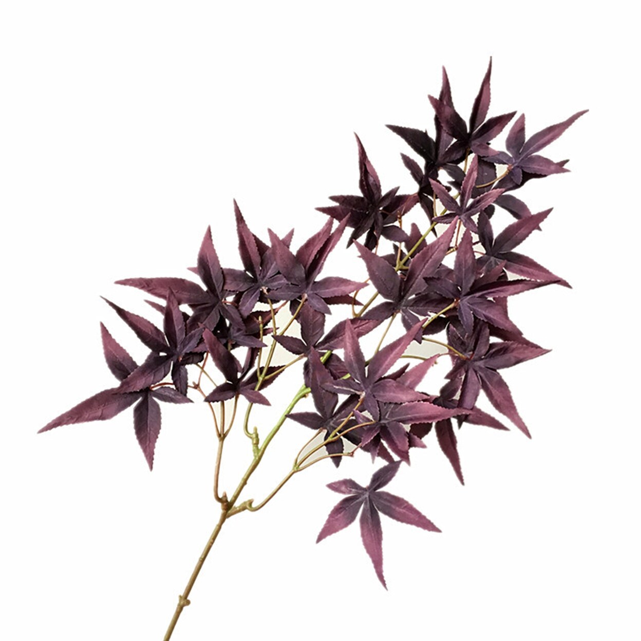 1 Pc Diy Vivid Artificial Maple Leaf Faux Silk Flower Photography Props Fake Leaf
