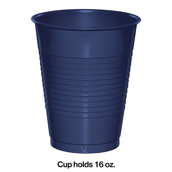 Navy Blue 16 Oz Plastic Cups (20/Pkg)