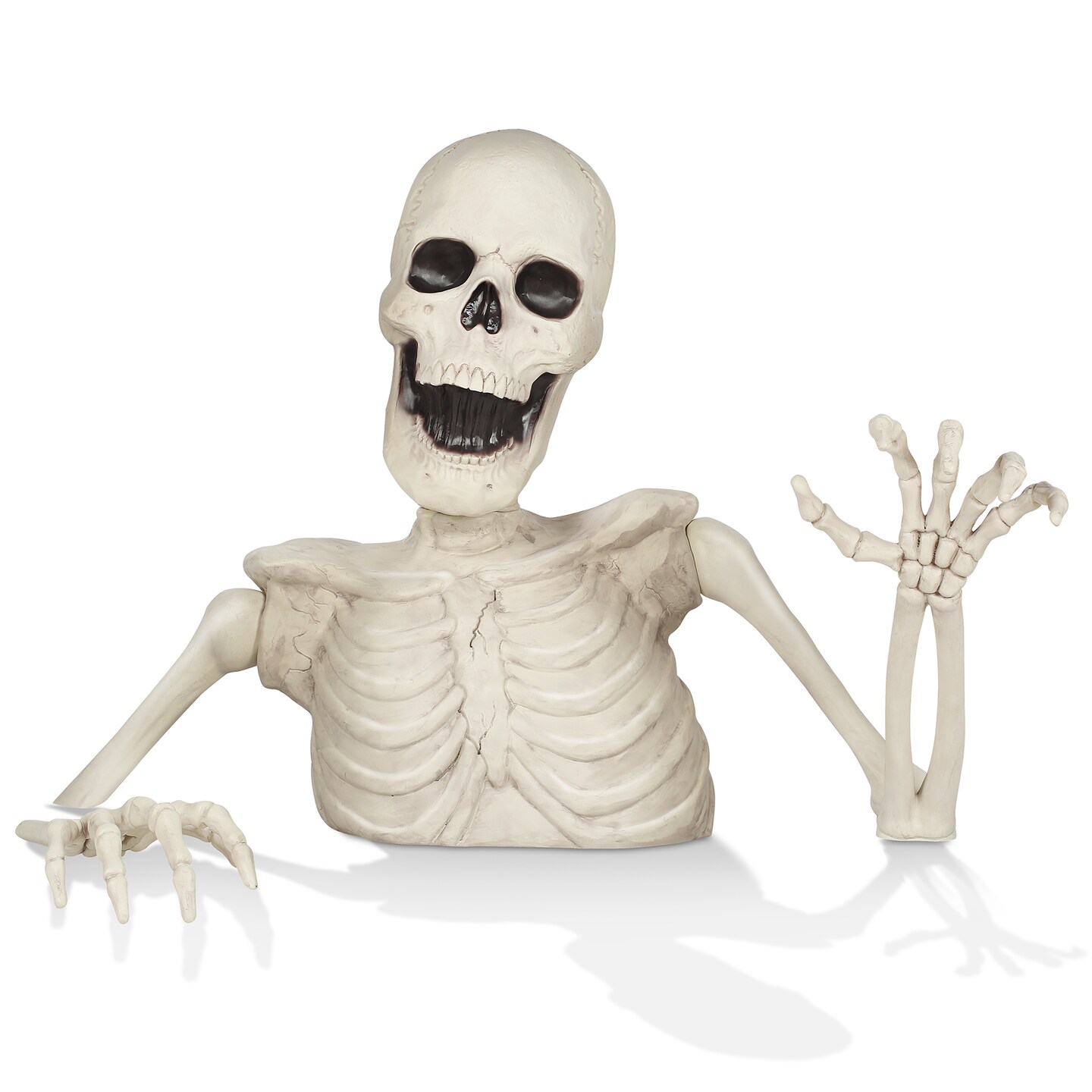 BOO BOX Halloween Groundbreaking Skeleton - Scary Outdoor Halloween Decorations for Porch or Yard