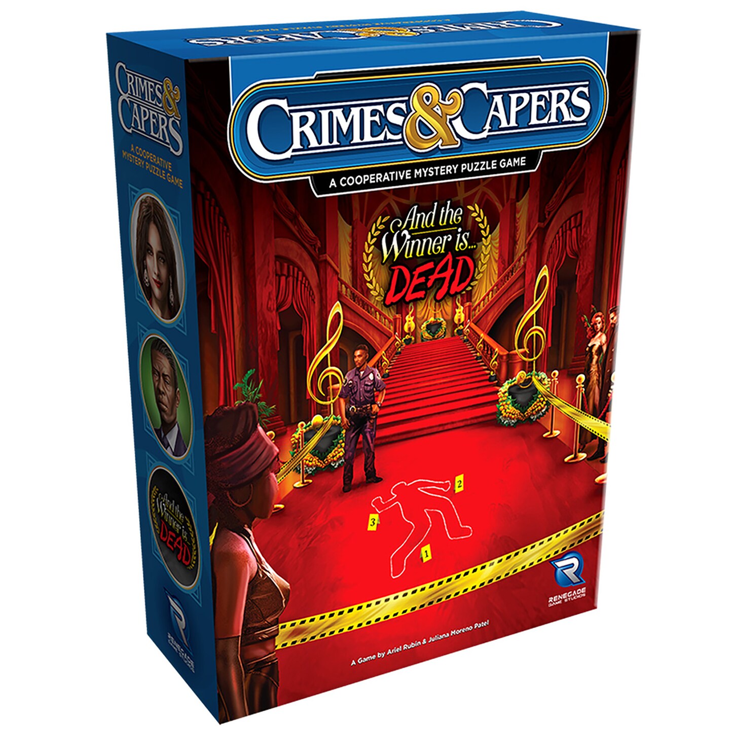 Crimes &#x26; Capers And the Winner is... DEAD! Mystery Boardgame, Renegade Games Studios, Ages 14+, 4-6 Players, 90 Min
