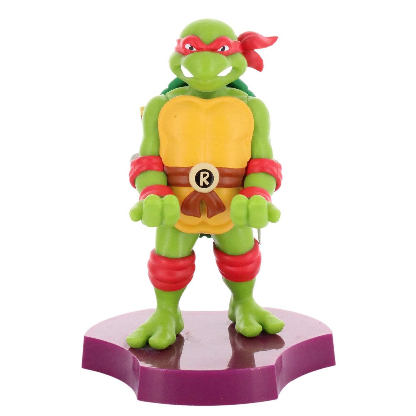 Exquisite Gaming: Cable Guys Holdems: TMNT - Raphael - Earbud &#x26; Phone Holder,  Teenage Mutant Ninja Turtles Figure