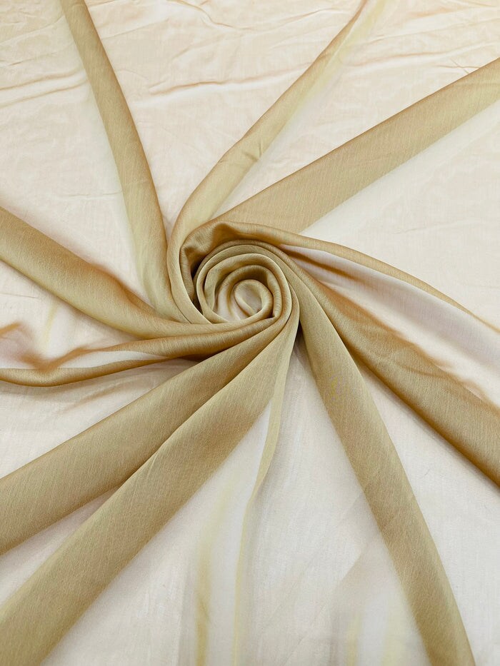 1 yard Two Tone Sheer Chiffon Fabric for Dresses Scarves Drapes Overlays Special Occasion