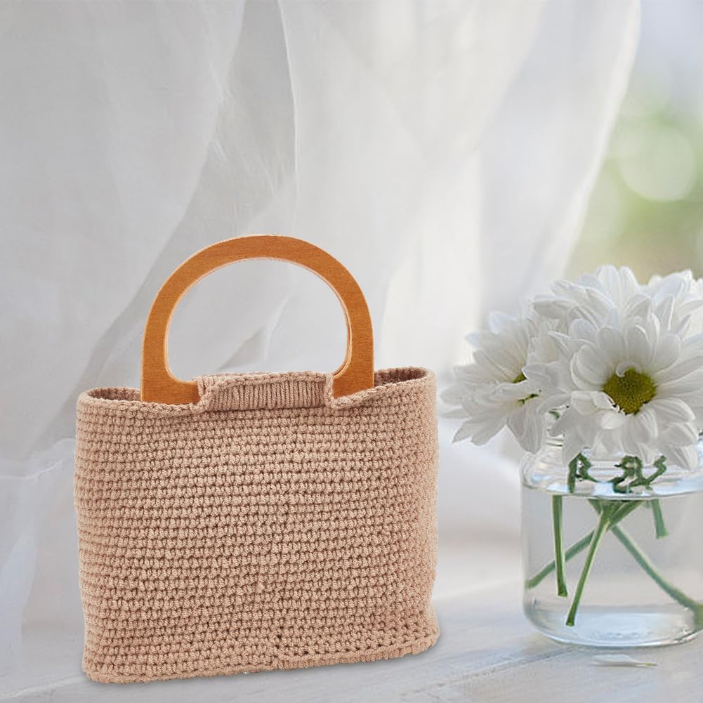 Crochet Handbag Making Kit with Leather Bottom