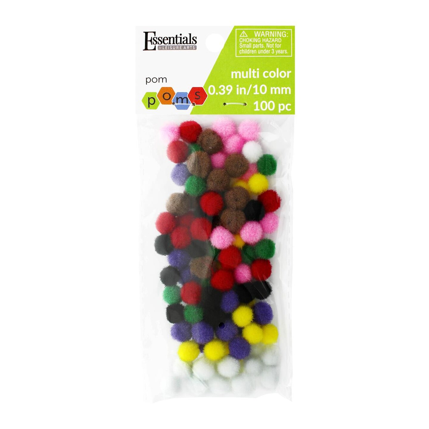 thumbnail image 2 of 1000-Piece Glitter Craft Pom Poms - 0.4 Inch Multicolor DIY Arts & Crafts Supplies 2 of 13