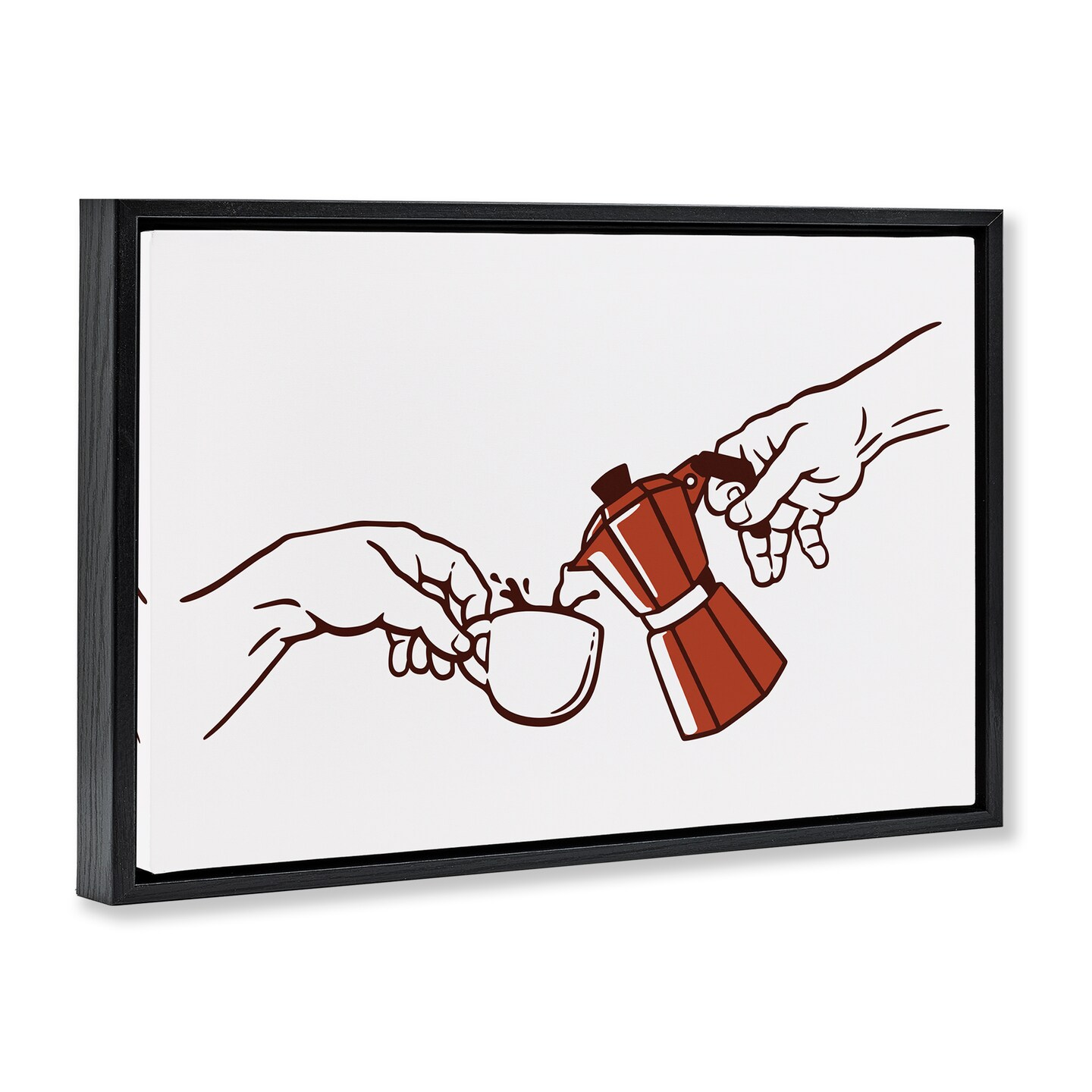 Stupell Industries Creation Of Coffee Classic Parody Floating Frame, design by Tobe Fonseca