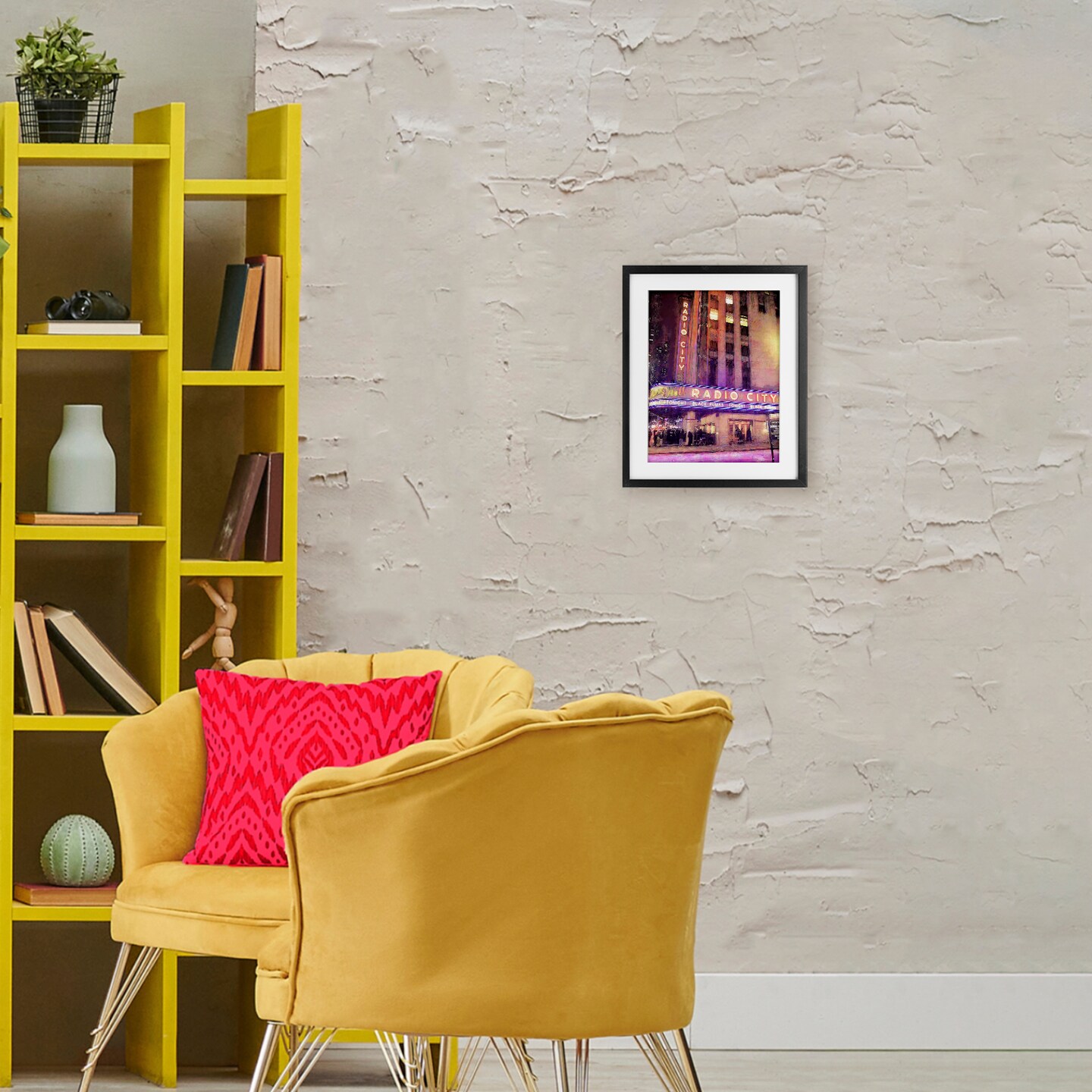 Stupell Industries Radio City Music Hall Framed Print Under Glass, design by Grotto Studios