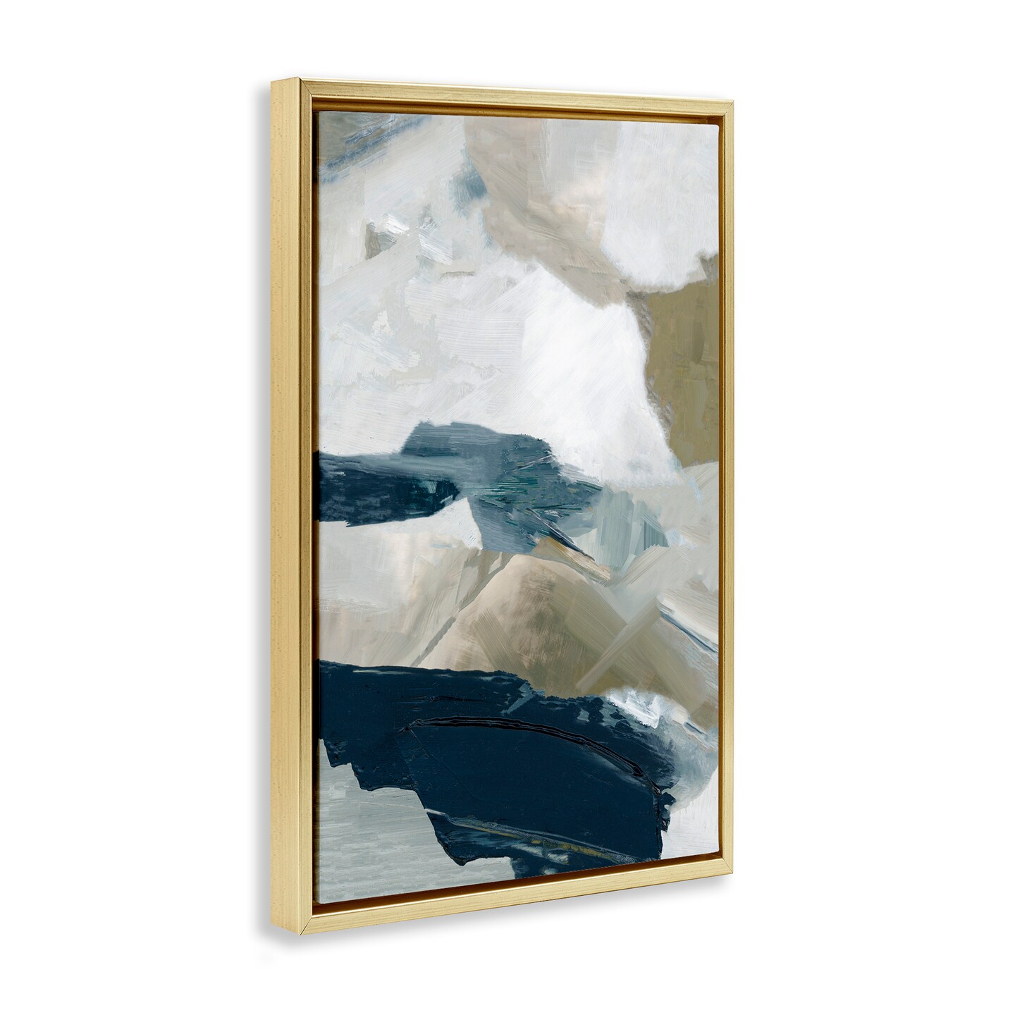 Stupell Industries Vivid Strokes in Neutrals Floating Frame, design by Hannah Dawson