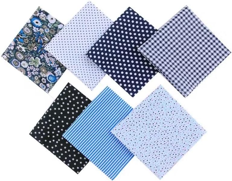 7pcs 10" x 10" (25cm x 25cm) Top Cotton Craft Fabric Bundle Squares Patchwork