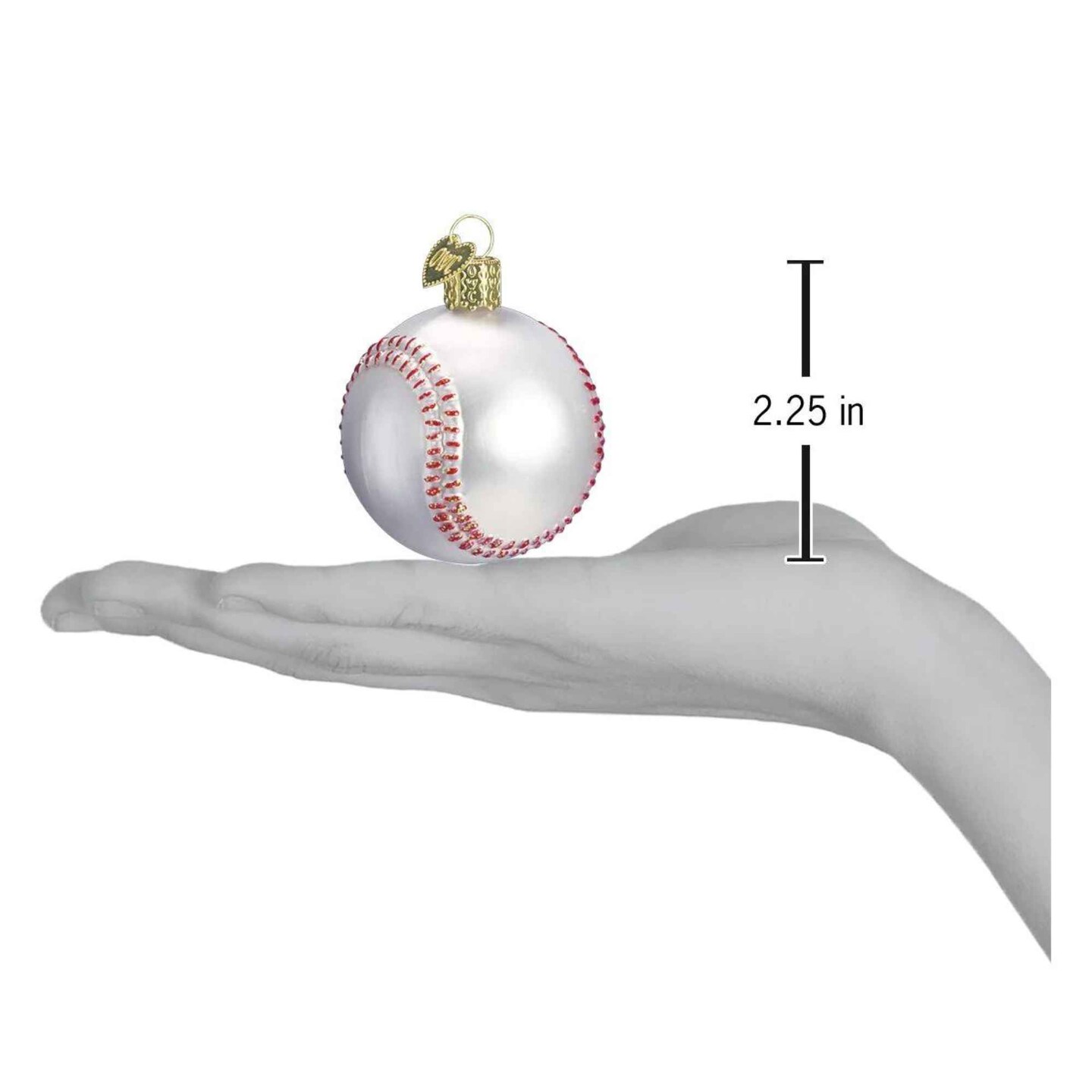 Old World Christmas 2.0 Inch Baseball Christmas Tree Ornament , Sports America Pastime