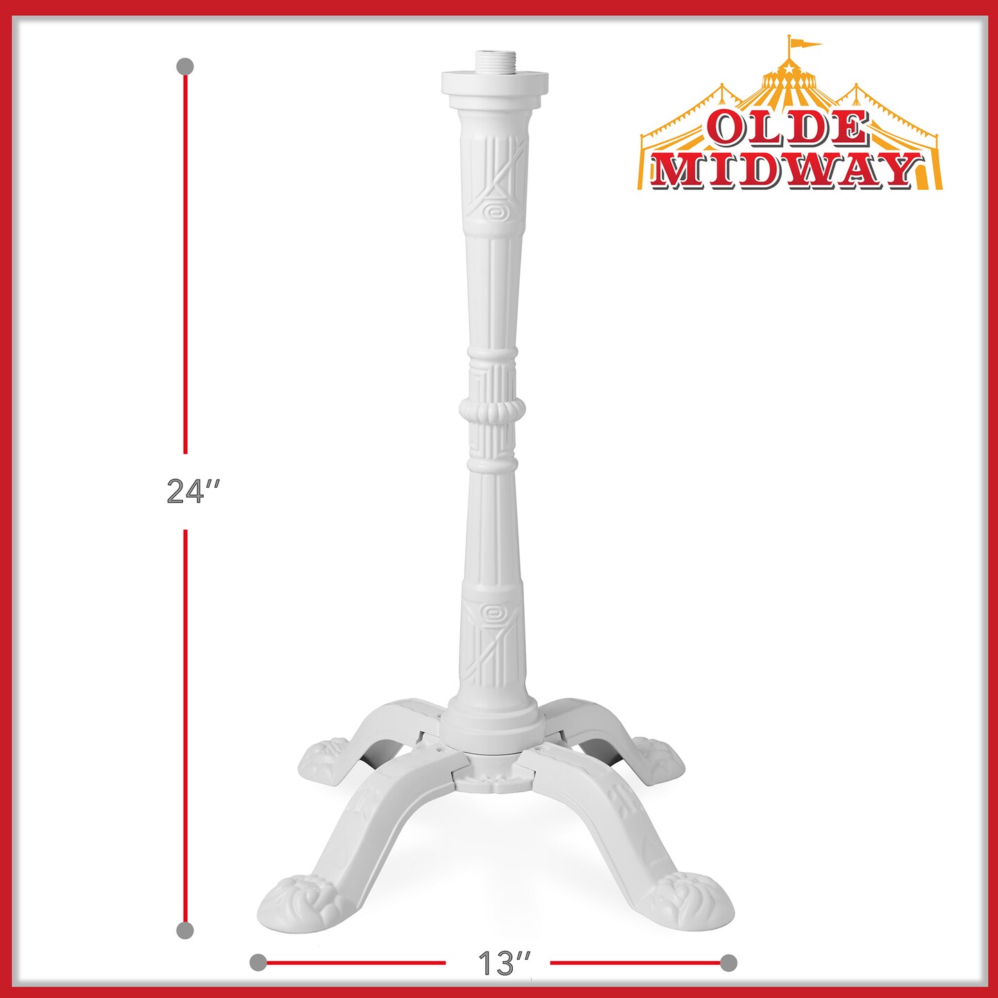 Olde Midway Gumball Machine Stand for 15&#x22; Vintage-Style Candy Dispensers