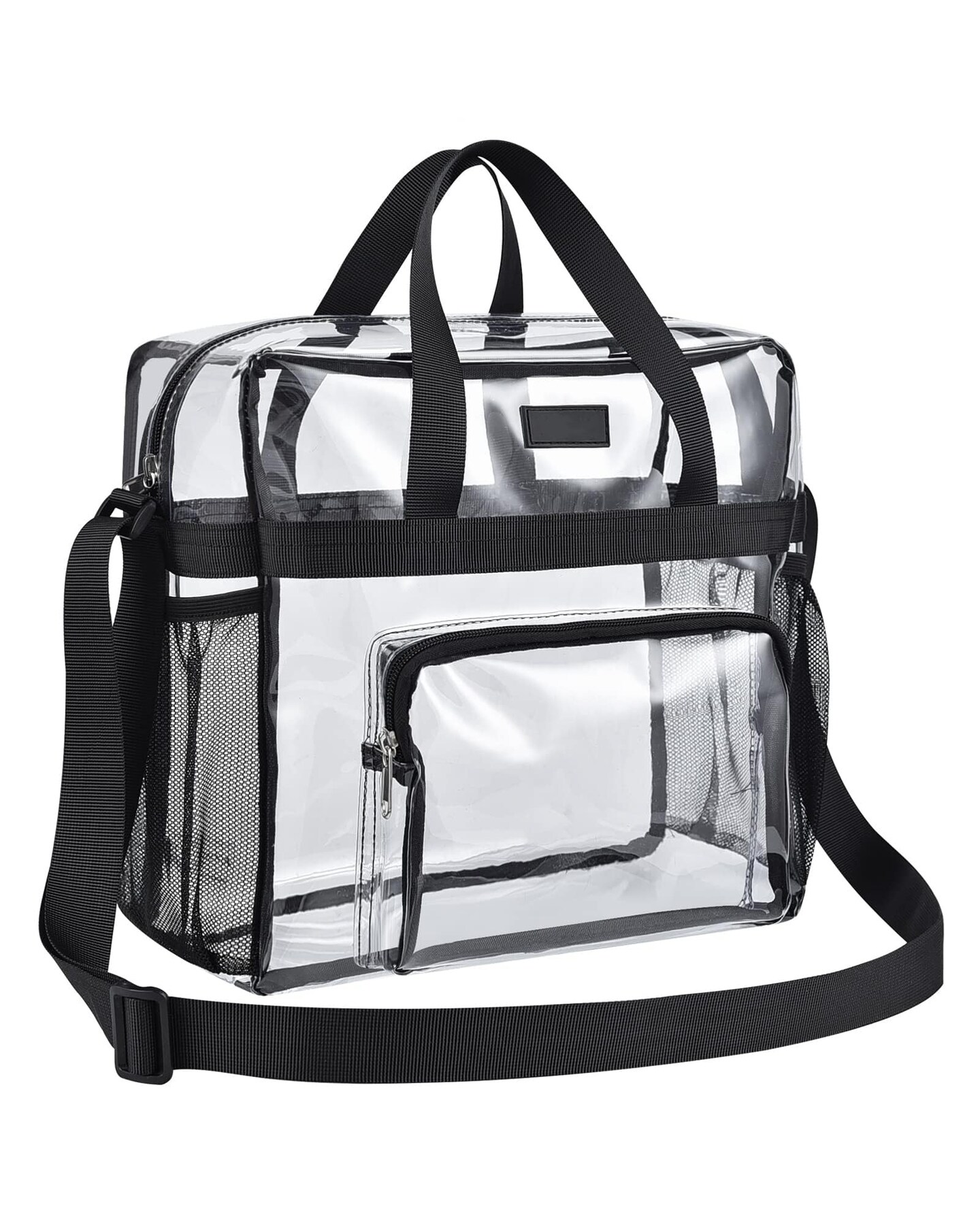 Bagenius Clear Bag Stadium Approved 12×6×12 Clear bag for Stadium Events Sports Concert Festival Work, Black