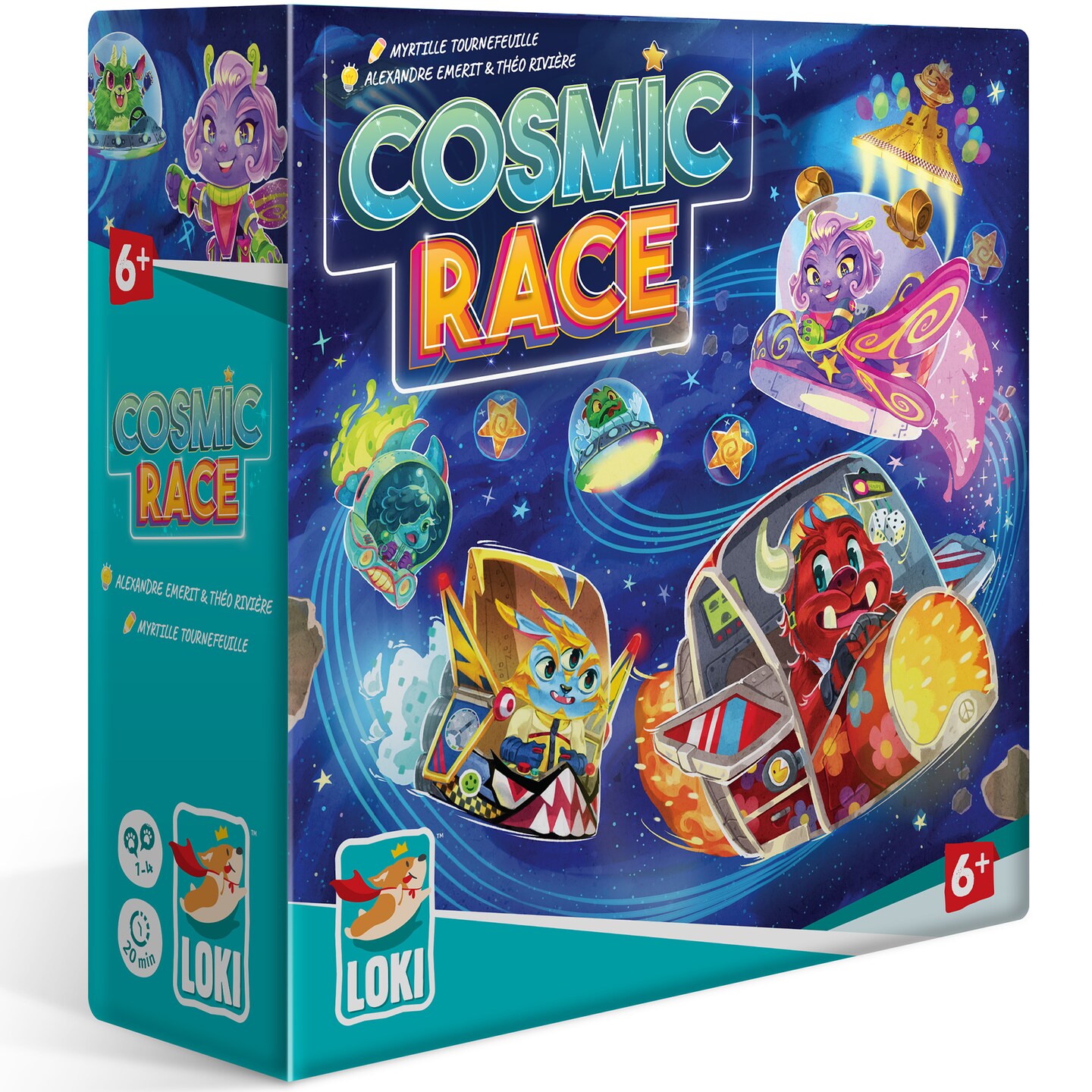 Cosmic Race - Space Racing Card Game, Kids &#x26; Family, Ages 6+, 1-4 Players, 20 Min