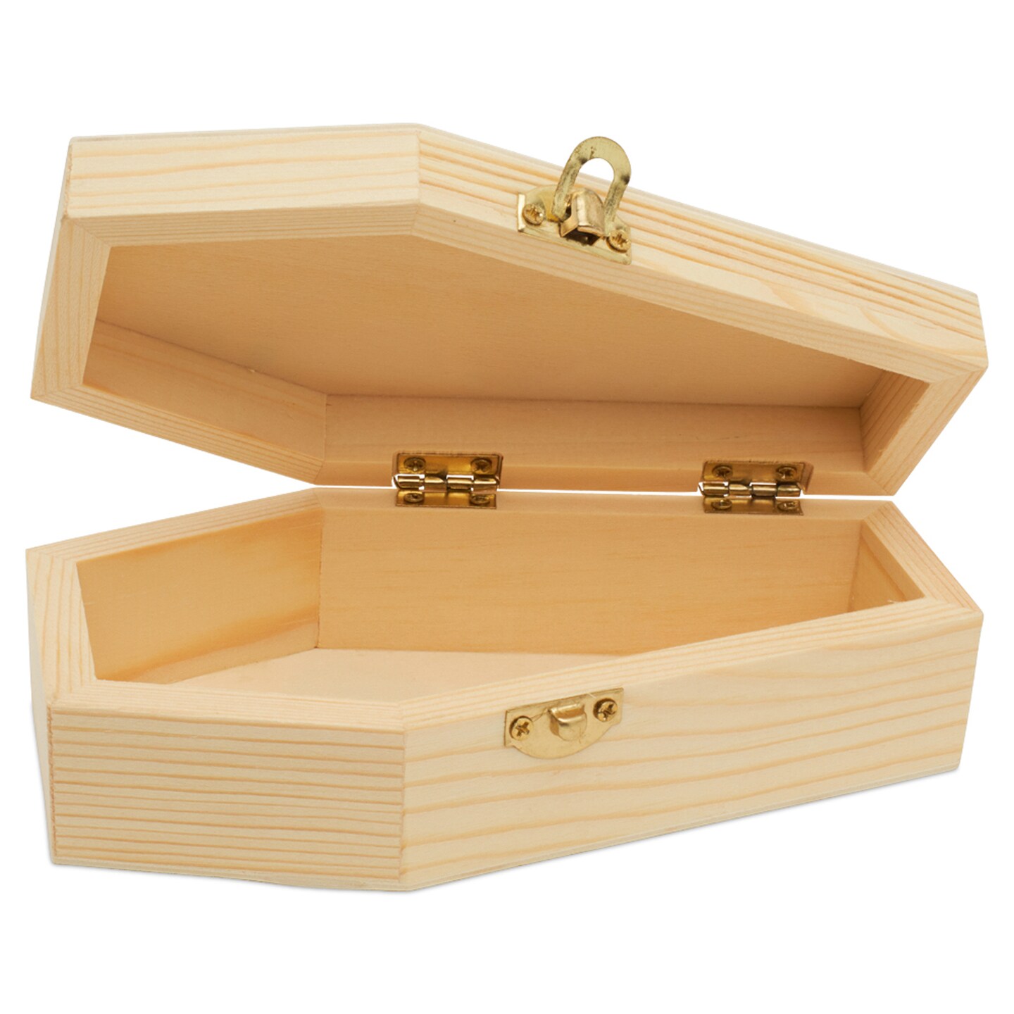 Wooden Coffin Box, Multiple Sizes, Unfinished, Halloween Decor, Pet Casket | Woodpeckers