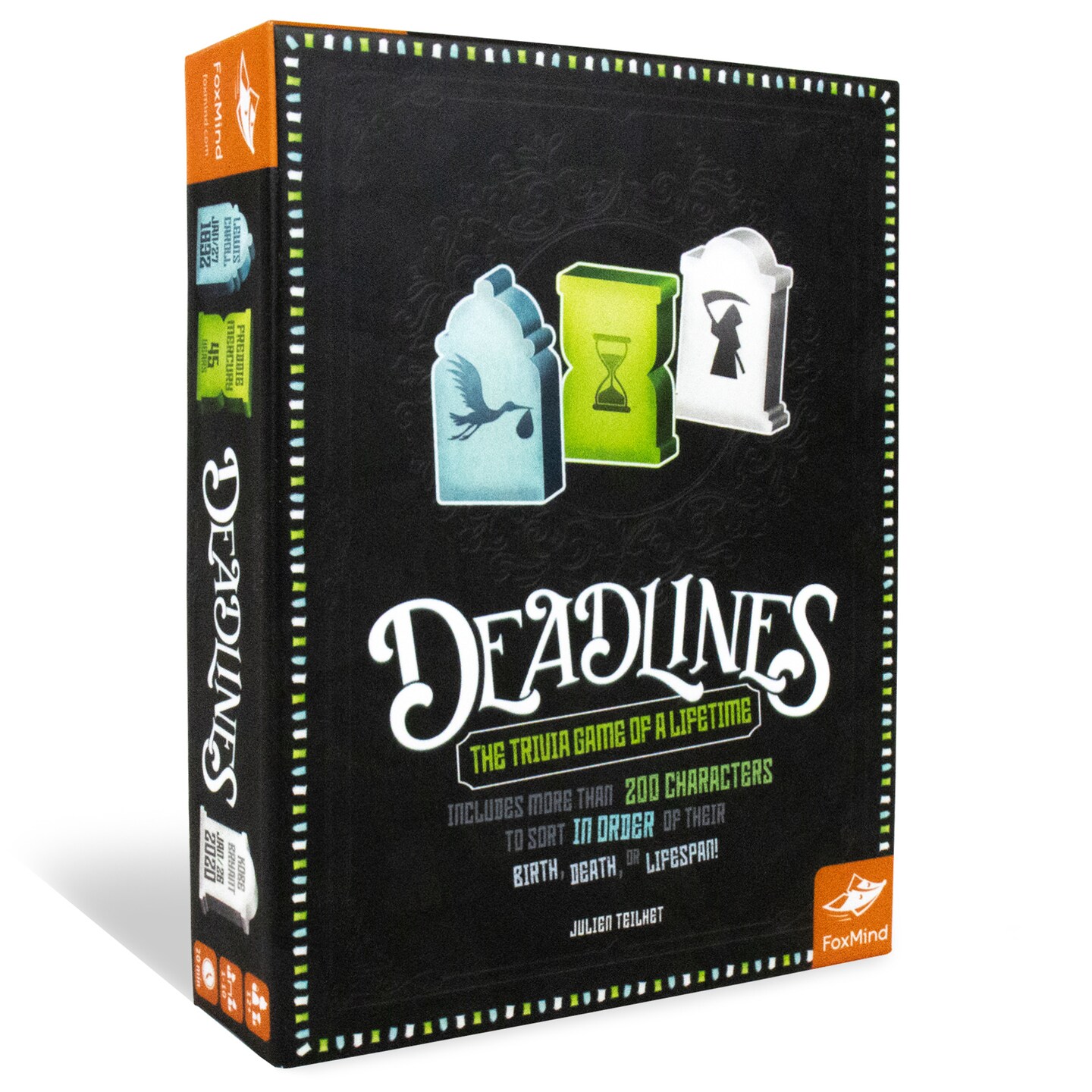 Deadlines - FoxMind Games, The Trivia Game Of A Lifetime, Card Pop Culture Party Game, Up To 10 Players, Ages 12+