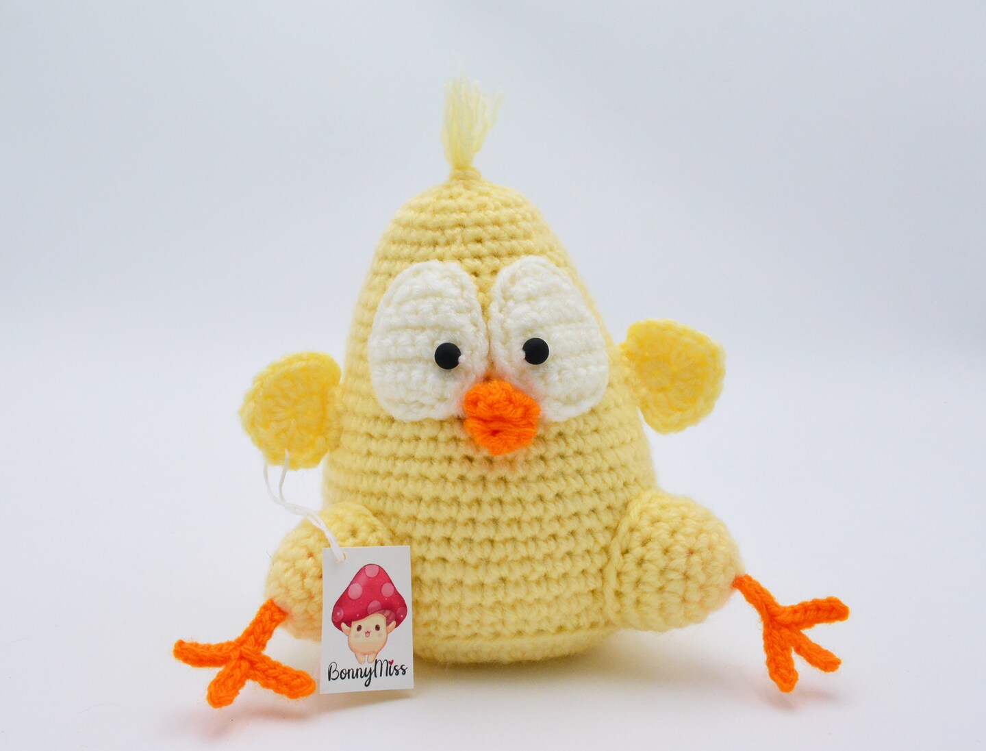 Crochet Crazy Chick Amigurumi Handmade Plushie Stuffed Animal Weighted with  Flat Bottom | MakerPlace by Michaels, image size:1080x822