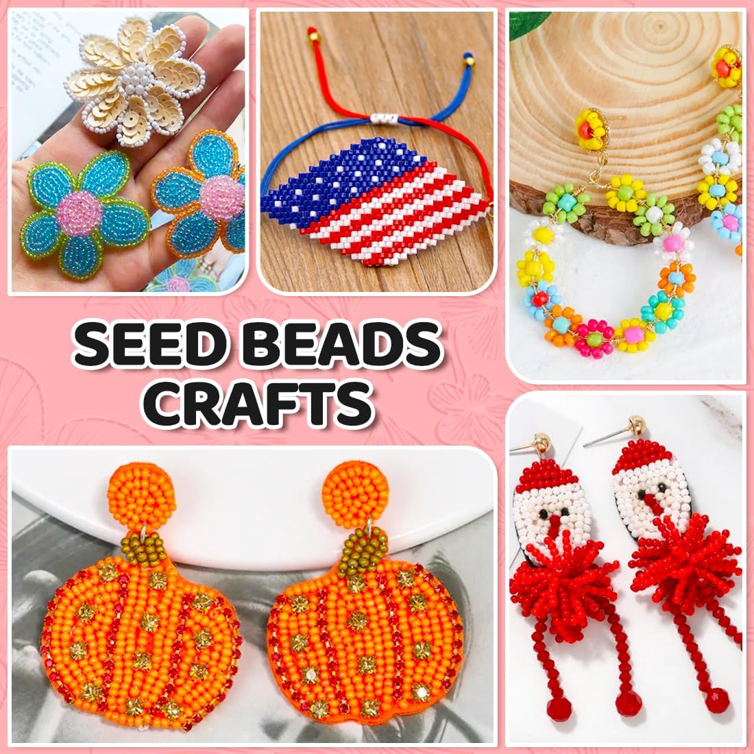 Black Seed Beads, 4000+pcs 3mm Glass Beads