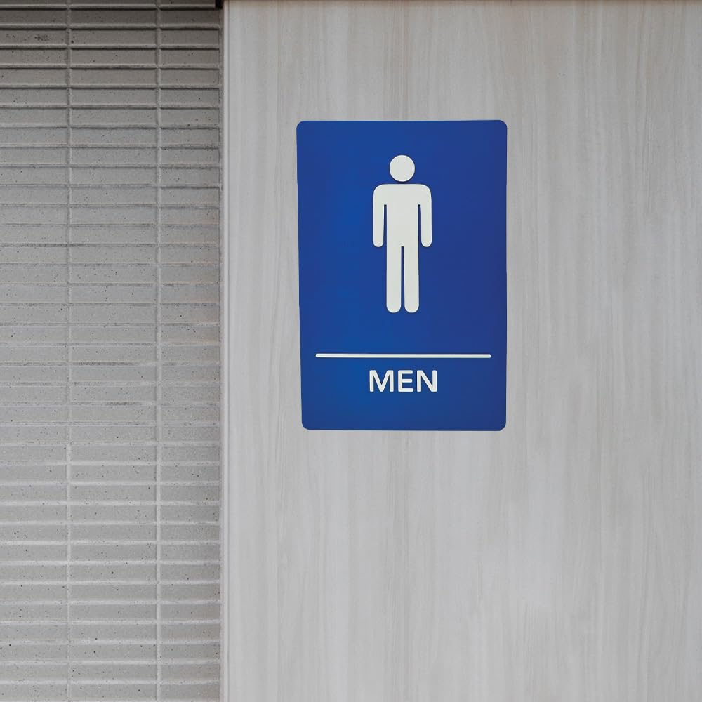 ADA-Compliant Wayfinding Signs – Durable, Non-Glare, Scratch-Resistant & Ready to Install. Featuring Grade 2 Braille & Raised Tactile Text, These Premade Signs Ensure Easy Compliance for Businesses 2 Pack