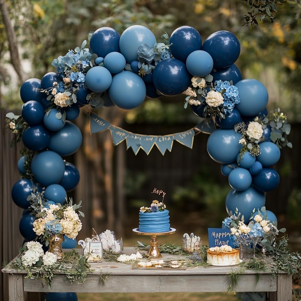 Navy Blue Latex Party Balloons, 100 Pack 12 inch Round Helium Navy Balloons for Wedding Graduation Birthday Party Backdrop Decorations