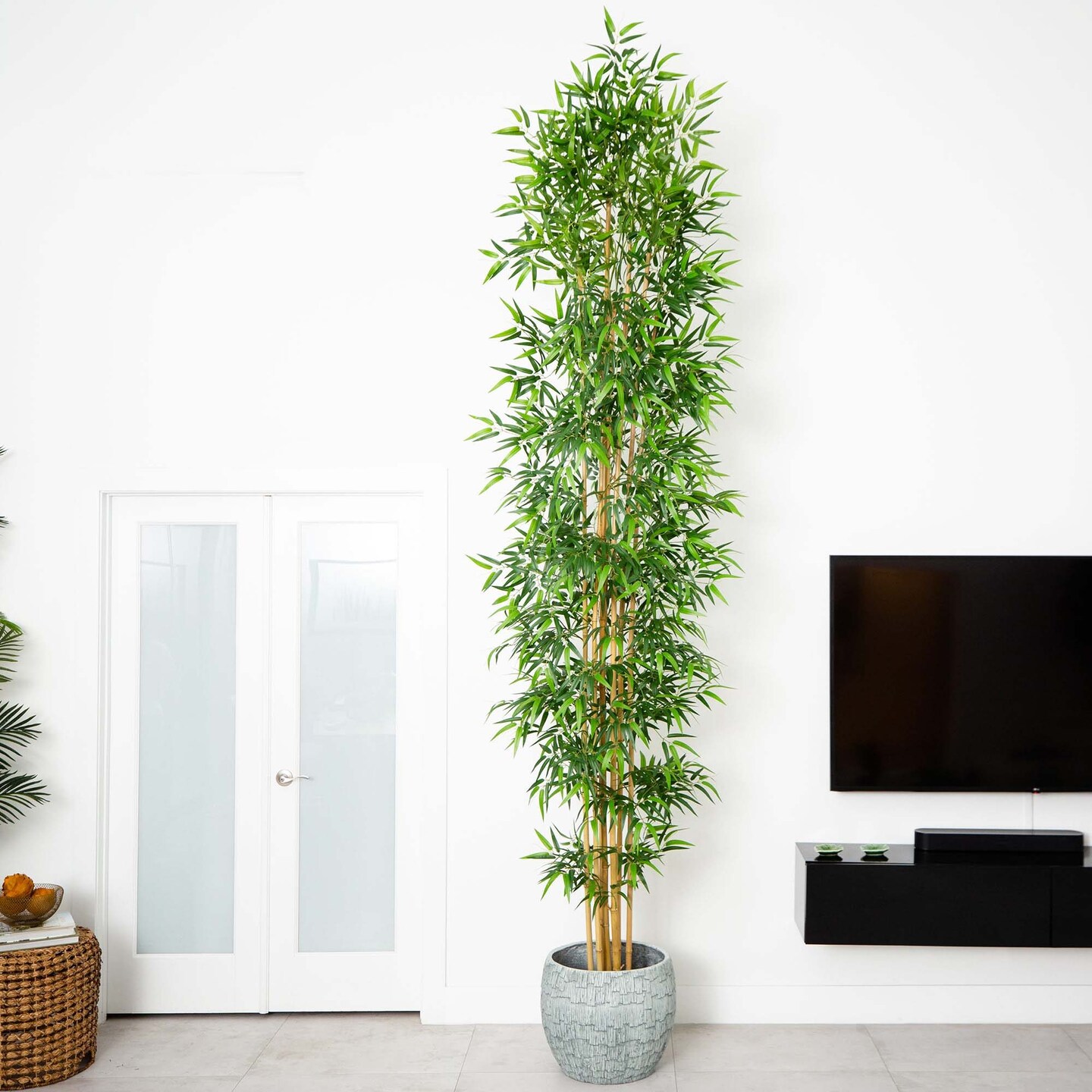 Nearly Natural Artificial Potted Bamboo Tree - 12&#x27; - Green