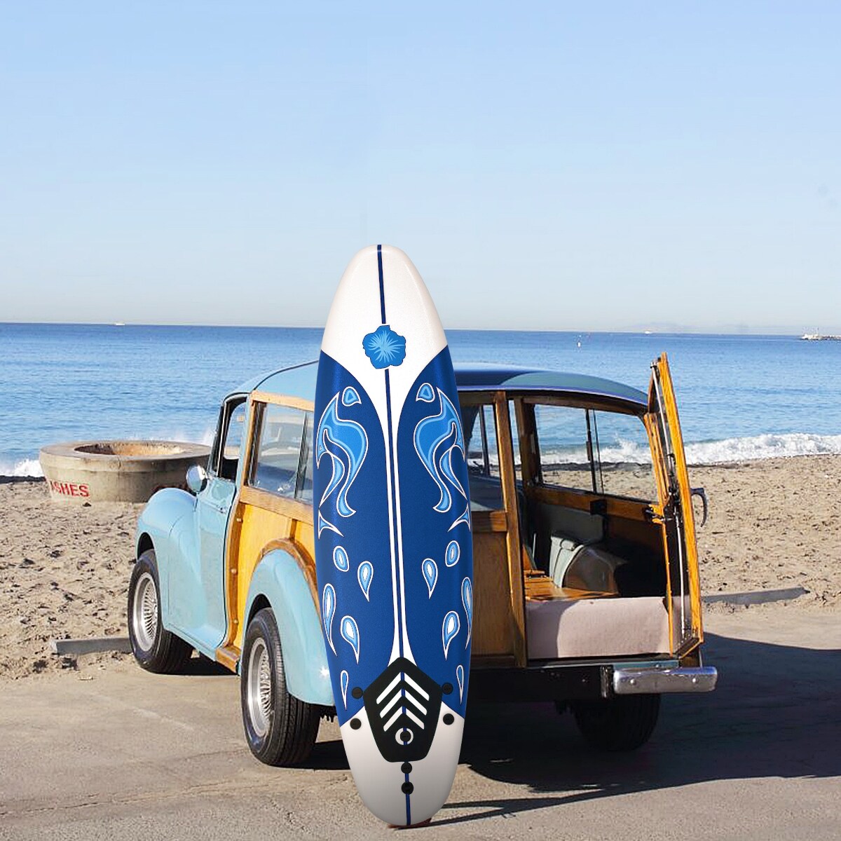 Foam Surfboard EPE EPS PP Lightweight Removable Fins