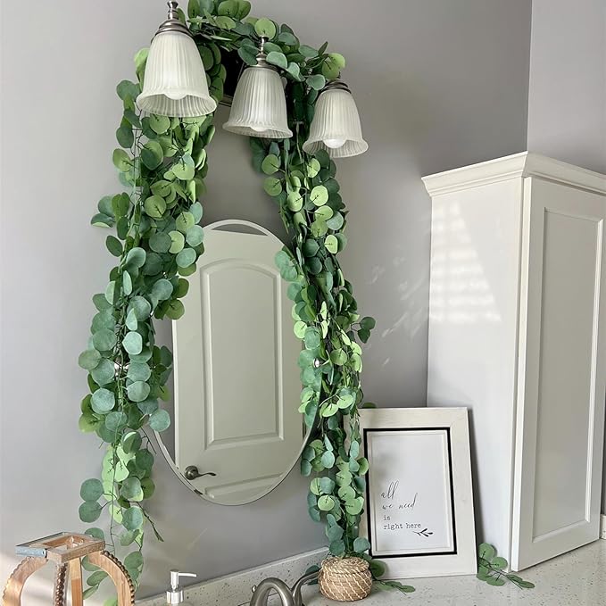 36-Pcs Artificial Eucalyptus Garland – Greenery Vines for Wedding, Party, Table, Fireplace, Bedroom, and Wall Decor