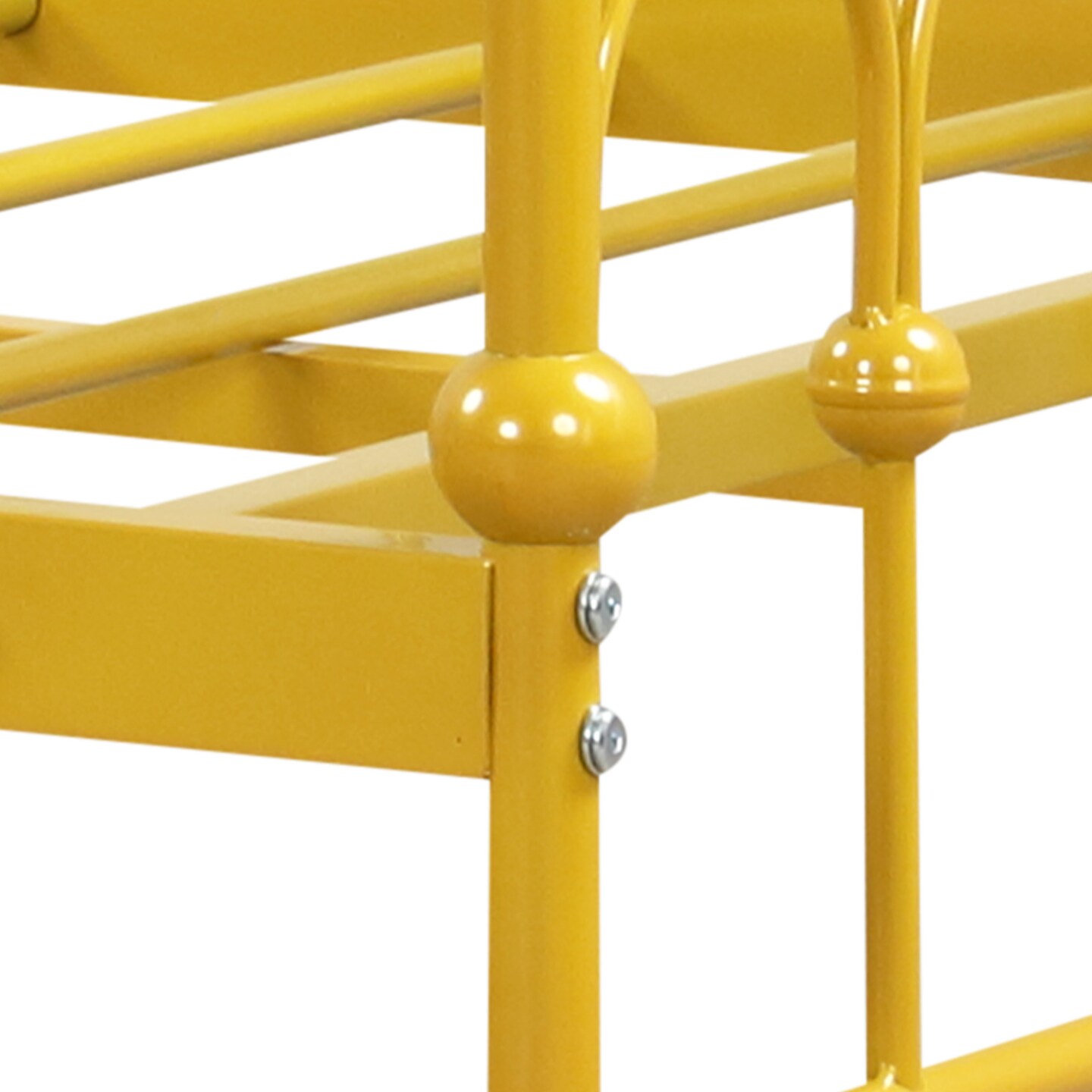 Golden Metal Daybed with Trundle, Lockable Wheels, and 330 lbs Load Capacity