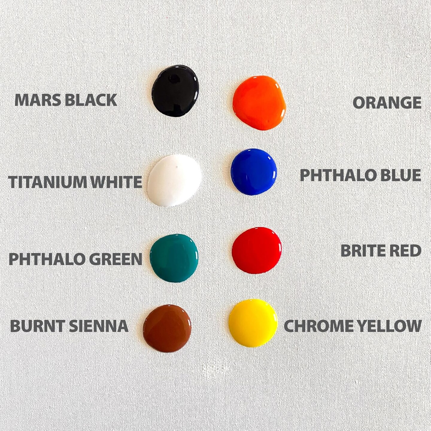 Acrylic Paint Set of 8 Colors | 8 oz Bottles | Student Primary Colors Acrylics Painting Pack | Made in the USA | Non-Toxic Art &#x26; Craft Paints for Artists, Kids, &#x26; Hobby Painters