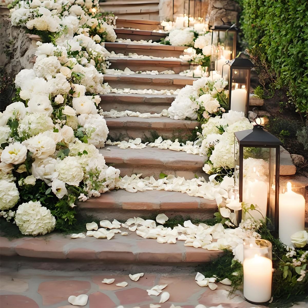 200 Pcs Silk Rose Ivory Petals