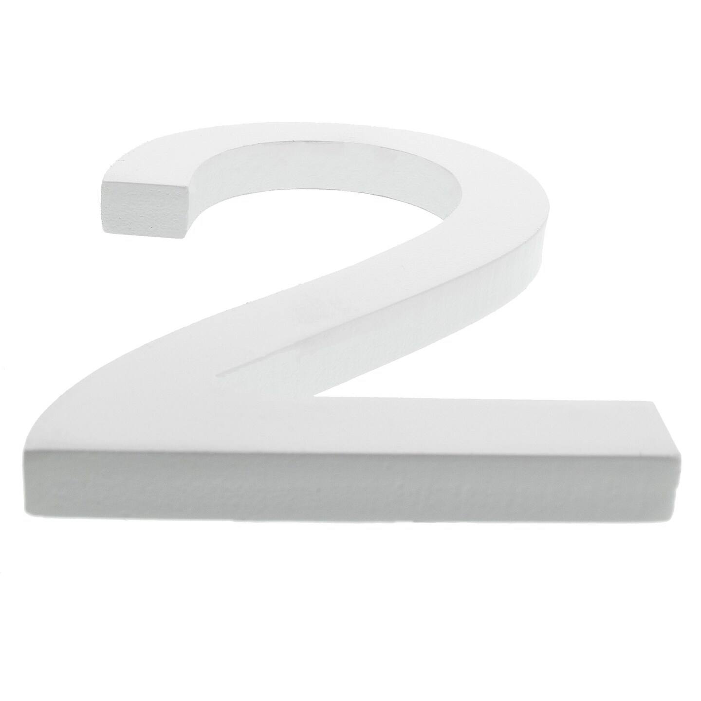 Arial Font White Painted MDF Wood Number 2 (Two) 6 Inches | Michaels