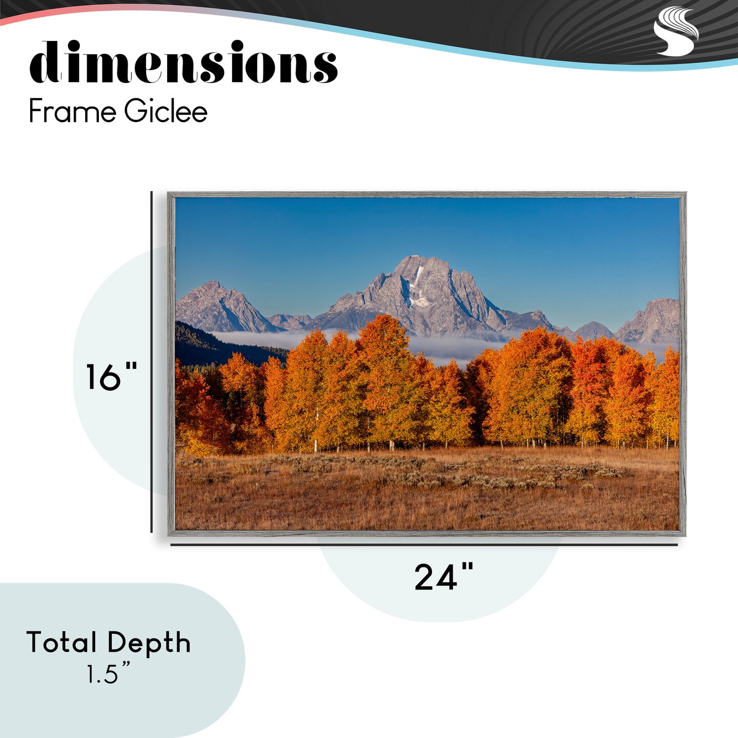 Stupell Industries Autumn Tree Line With Mountain Framed Giclee, design by Shelley Carlisle