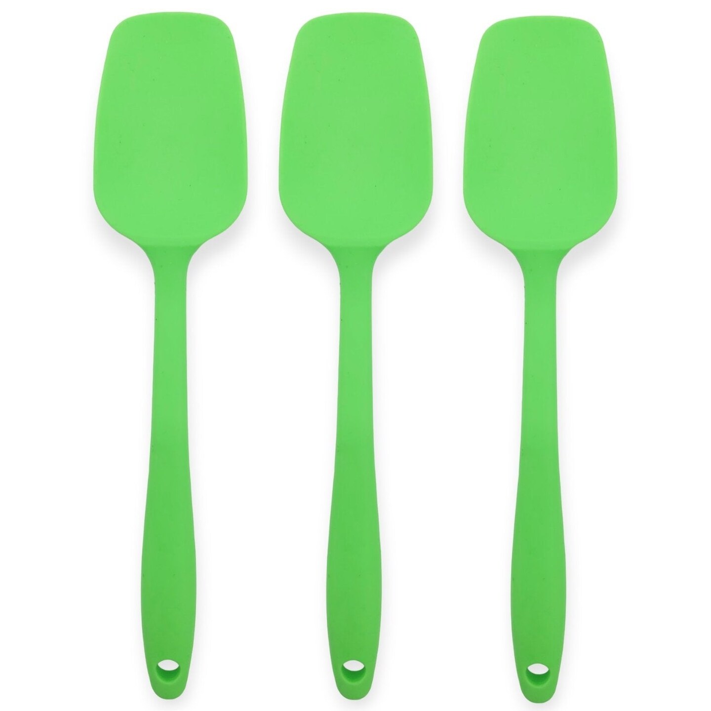 Handy Housewares 8" Long Non-Stick Silicone Mini Spoonula Spoon Spatula - Great for Mixing, Bowl Scraper, Small Servings and more