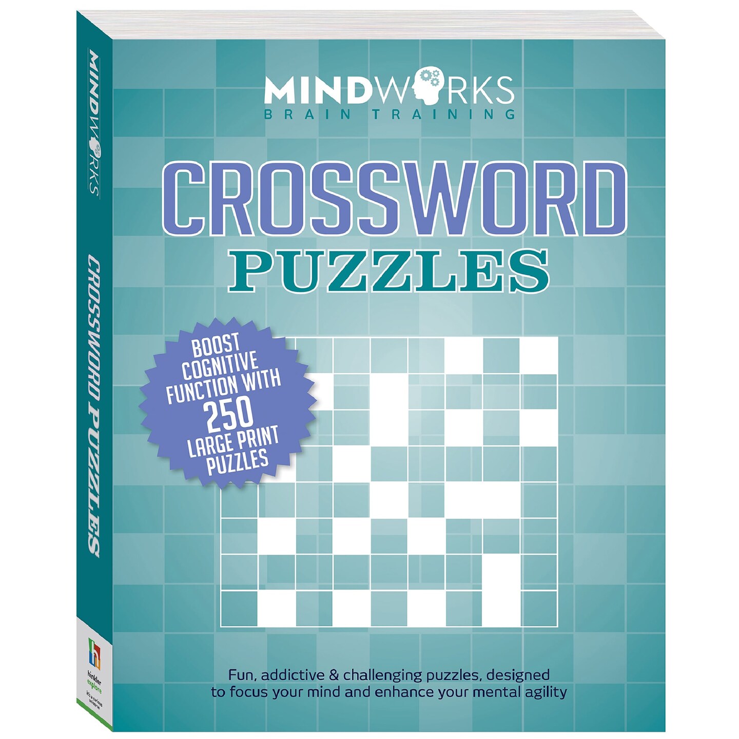 Mindworks: Crossword Puzzle Book, Puzzles Ranging Easy to Difficult, 250 Pages